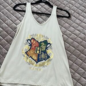 Hogwarts Crest White Tank Top